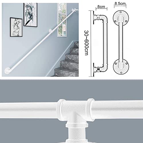 Main Courante d'escalier en métal de 60 cm avec kit de support mural en fer forgé - 4