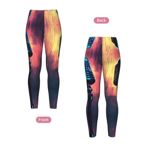 Leggings de compresión con notas musicales para mujer 4
