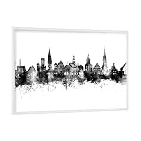 artboxONE Poster mit weißem Rahmen 18x13 cm Städte Lüneburg Germany Skyline bw - Bild lüneburg Deutschland lüneburg