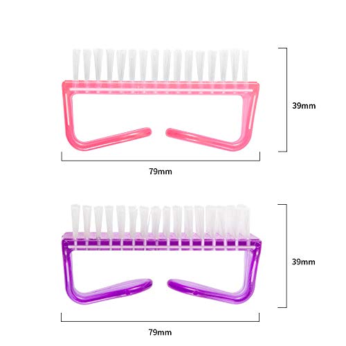 Yofan 6Pcs Big Handle Grip Nail Brush, Fingernail Scrub Cleaning Brush For Toes And Nails, Pedicure Cleaner Brushes For Men And Women Assorted Colors,6 Pieces #TOP5