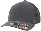 Hurley Men's Caps - Phantom Ripstop Curved Bill Baseball Hats for Men (S-XL), Size Large-X-Large, Black Heather/Black