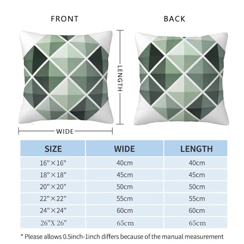 Housse de coussin vert 55x55 en velours avec fermeture éclair invisible