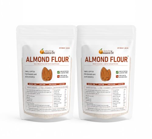 Image of H&O Gurbandi Almond Flour - 400 Gram - Defatted - Unblanched - High Protein - Gluten Free - Keto Friendly - Low Carb Baking Flour