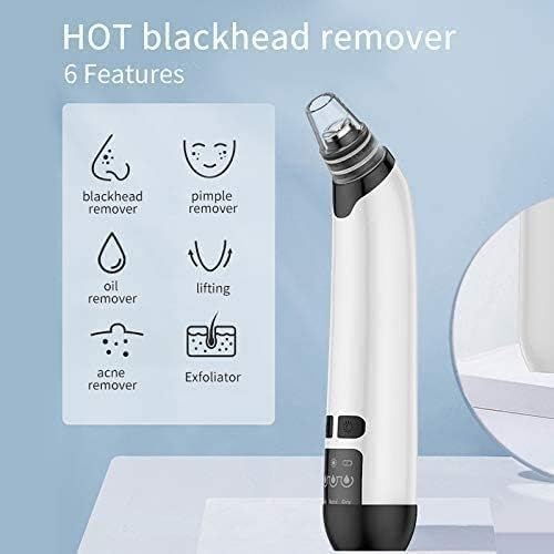 Portable Blackhead Remover Pore Vacuum Electric Blackhead Vacuum Cleaner Blackhead Extractor Tool Device Comedo Removal Suction Beauty Device,Rechargeable,4 Blackhead Extractor Tool