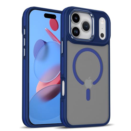 Coque iPhone 17 Pro Max bleu antichoc translucide magnétique