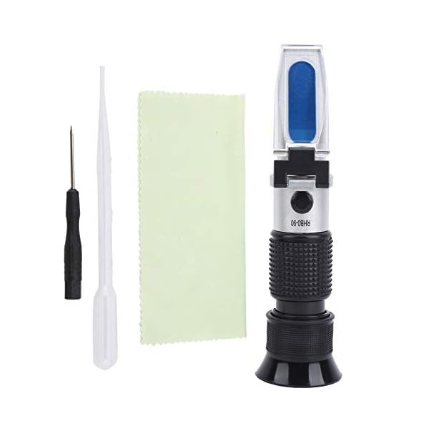 Refraktometer RZ117 Brix Refraktometer 0-90% Automatisches Temperatur Kompensations Refraktometer RHB-90 ATC Handbrüh Refraktometer für Honig Zucker Fruchtsauce
