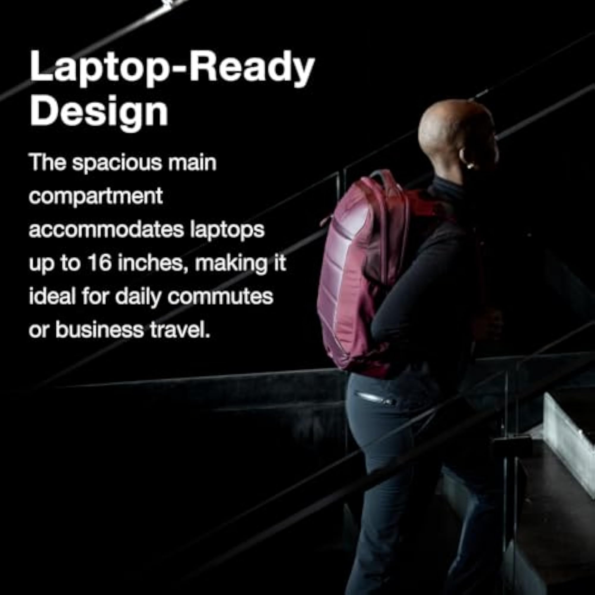 Ozone Slim Pack Backpack, Moody Burgundy