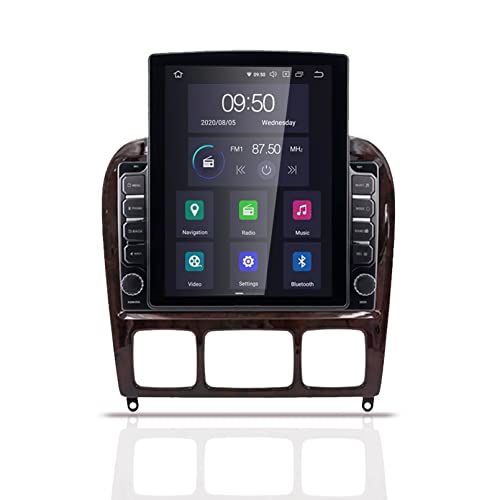 Car Stereo with Bluetooth for Mercedes Benz S-Class W220 S280 S320, 9.7 inch HD IPS Touchscreen Bluetooth Radio for Car with GPS Navigation Android 9 Stereo with Mirror Link Support SWC DSP