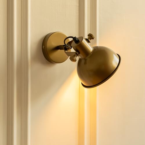 Image of Divine Trends Focus Reading Wall Light with Rotation Adjustment Brass Antique Finish for Bedside, Bedroom, Living Room, Home Decoration, Hotel Wall Lamp Pack of 1