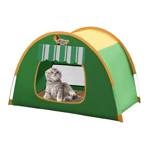 Caseta para Gatos de Exterior – Lavable y Transpirable | Caseta Plegable Transpirable con Flujo de Aire y ventilación para pequeños Perros, Cachorros, Conejos, de Interior, Exterior, jardín