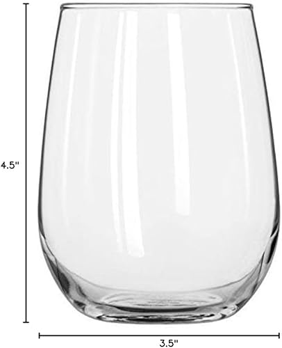 AMZ Empire Juego de 6 vasos de vino sin tallo de 17 onzas, vasos modernos con posavasos y vertedor, copas de vino grandes, 6 unidades, vasos de