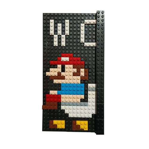 Classic Mario-Inspired Panneau de toilette avec numéro de maison, montage créatif, style Mario sur les deux côtés pour homme/femme, style rétro