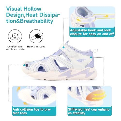 Dr Kong Boys Girls Sandals Summer Kids Sports Sandals Closed Toe Lightweight Athletic Hiking Outdoor (Little Kid)2