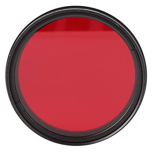 Filtro IR, Aleación de Aluminio y Filtro Rojo de Filtro Infrarrojo de Vidrio óptico con Alto Rendimiento para la Fotografía IR (62 mm)