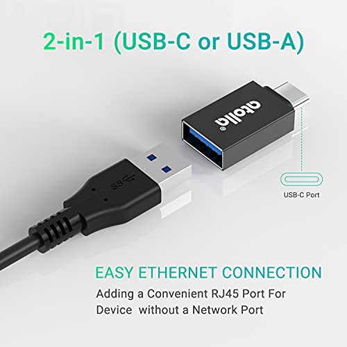 USB 3.0 Hub Ethernet with USB C Adapter, 3 Port USB 3.0 Splitter Gigabit Ethernet Hub + USB C HUB Network RJ45 1000Mbps USB Extender - Image 6