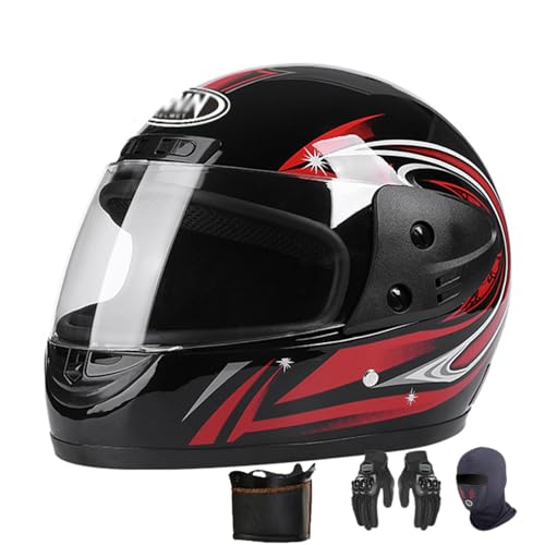 Integral-Motorradhelme, Motorradhelm, Herren-Motorradhelm mit Vollvisier, Motocross-Integralhelme, Mountainbike-Helme A,54-62CM Integral-Motorradhelme, Motorradhelm, Herren-Motorradhelm mit Vollvisier, Motocross-Integralhelme, Mountainbike-Helme A,54-62CM