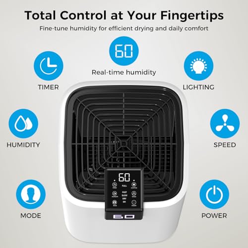 Image of 4000 sq.ft Dehumidifier for Basement, Trazico 45 Pint Dehumidifiers for Home with Drain Hose, Smart Humidity Control, 24H Timer, Auto Defrost, Ideal for Large Room, Bathroom, Bedroom, Garage, Black