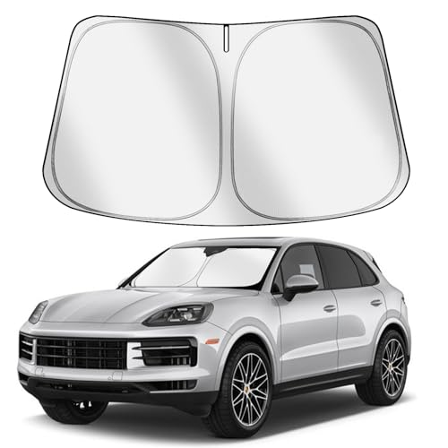VAWIT Car Windshield Sun Shade Compatible with Porsche Cayenne 2019-2025 Accessories, Foldable...