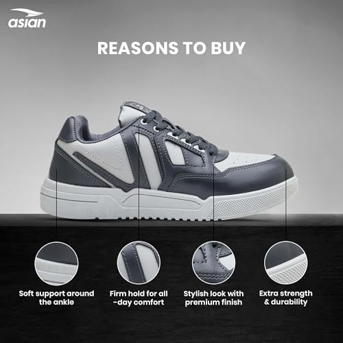 Image of ASIAN Cruzer-02 Men's Sneakers | Stylish Walking Sneakers for Boys & Men | Strong Grip, Comfort Sneakers | Lightweight, Durable Casual Shoes, Travel & College