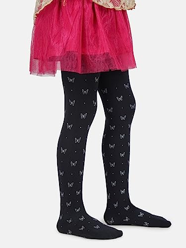 Image of N2S NEXT2SKIN Girl's Spandex Butterfly Pattern Pantyhose Stocking, High Denier for Children