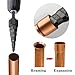 Saipe 2PCS Copper Tube Expander, 5 in1 Air Conditioner Pipe Swaging Flaring Drill Bits Repair Tool - 1/4 Inch Hex Shank (1/4'', 3/8'',1/2'',5/8'',3/4'')