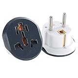 Steckdosentyp: Anschluss Ausländischer ​Geräte Schweiz USA England Japan China australien Stecker an 2-poliger EU-Buchse