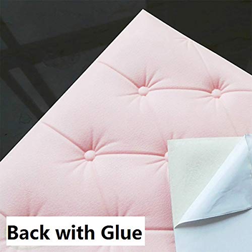 Lkxharleya 23.6"X11.8" 3D Leather Cladded Decor Wall Panel, Shockproof Peel And Stick Wall Sticker Wallpaper Soft Cushion For Tv Walls, Children's Bedroom, Bed Headboards(White) #TOP3