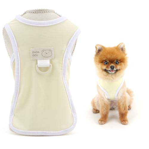 SMALLLEE_LUCKY_STORE 犬 服 犬の服 春 夏 無地 t シャツ 涼しい タンクトップ 超小型犬 小型犬 ベスト シャツ 袖なし 耐UV ドッグシャツ 犬用服 柔らかさ 伸縮性 ペット服 子犬服 チワワ服 トイプードル 猫服 通気性 脱毛