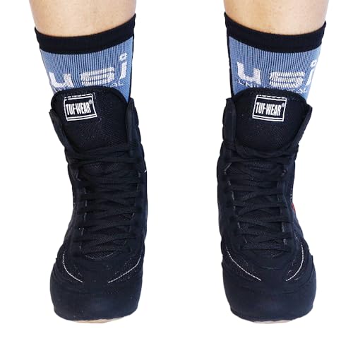 Image of USI Universal Boxing Shoes, 701S Shuffle Boxing Boots, Boxing Shoes for Men & Women, Mesh & Nubuck PU Upper, Strong Rubber Grip Sole (Size 6)