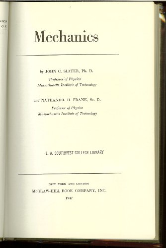 Mechanics 1124158871 Book Cover