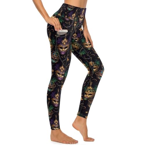 Legging violet respirant opaque taille haute contre les frottements yoga