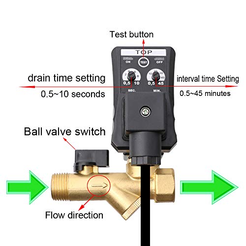 Ac110V Automatic Timed Condensate Drain Valve For Compressed With Power Cable #TOP4