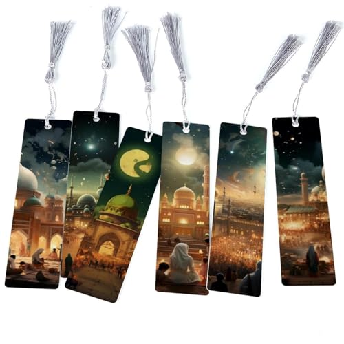 Marque-page Aïd al-Fitr : coffret cadeau de 6 signets pour amateurs de livres