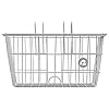 R﻿etrospec Apollo-Lite Lift-Off Front Bike Basket, Lightweight Steel ﻿with Integrated Detachable Hooks and Built-in Handle for Easy Assembly and Portability #2