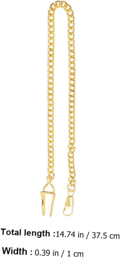 Didiseaon 10 Pcs Vintage Alloy Pocket Watch Chains Retro Mechanical Watch Necklace Making Chains for Men Jeans Vest Accessories Antique Finish
