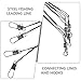 Toddmomy 100pcs Fishing Wire Leaders Portable Bite Fishing Lines Wire Lengths for Hooks and Lures Lightweight and Tackle