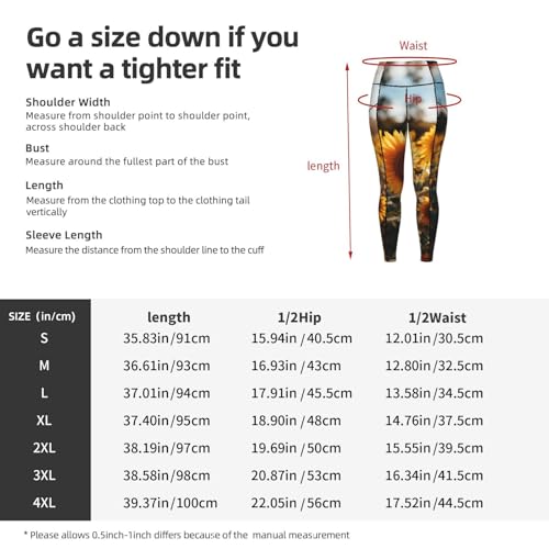 Leggings para correr con control de abdomen y bolsillos de girasoles 5