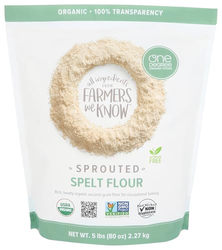 One Degree Organic Foods Sprouted Spelt Flour, 80 Ounce