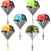 LTHERMELK Outdoor Spielzeug für Kinder - 6 Stück Fallschirmspringer Spielzeug Set für spannende Kindergeburtstag Spiele - Perfekte Mitbringsel für kleine Entdecker