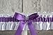 ''HANDMADE''Purple and white satin wedding garter with iridescent flower and rhinestone, Purple prom and wedding lingerie, Toss or keepsake garter