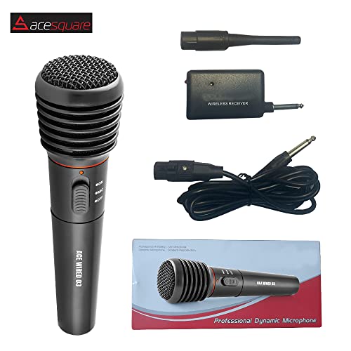 Image of VRJTEC Dynamic Microphone Karaoke with Wire Mike unidirectional Vocal Wired Dynamic Cardioid Microphone Wire for Solo Vocals & Karaoke Singing with 2 Meter Cable- Black Mic (Wired Mic 03)