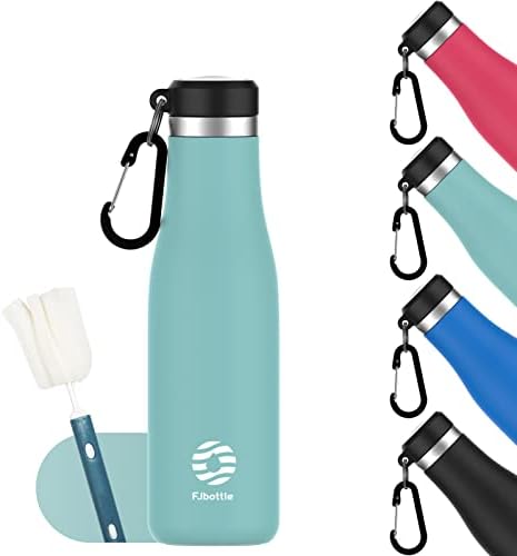 Fjbottle Stainless Steel Water Bottle 500ml/710ml Sports Flask Vacuum Insulated Water Bottle Leak Proof BPA Free Metal Water Bottle for School, Cycling, Sports and Gym