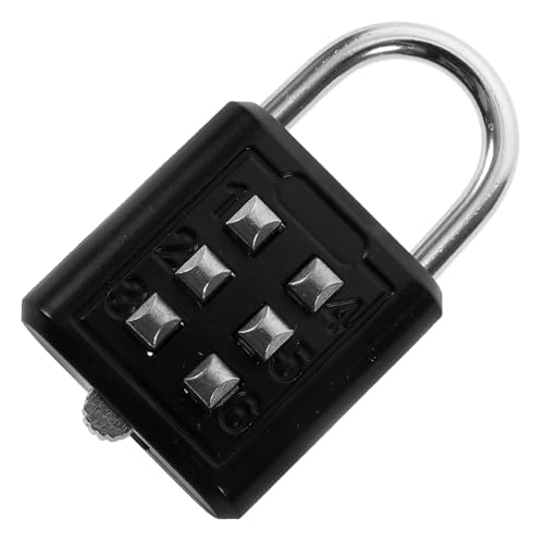IWOWHERO 5個 暗証番号でロックする 盗難 ジムロッカー用南京錠 耐候性南京錠 ロッカー用 ネーションロック デジタル南京錠 6ロック 南京錠の組み合わせ コード 亜鉛合金 Black