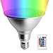 20W LED PAR38 RGB Floodlight Bulb, Lustaled Waterproof Dimmable 16 Color Changing Spotlight E26 Base with Remote Control for Home Party Holiday Courtyard Decoration Lighting