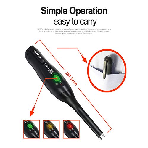 Allsun Automotive Replacement Brake Fluid Level Sensors Auto Diagnostic Testing Tool Car Brakes Calibrated For Dot 3, Dot4, And Dot 5 With 1 Led Indicator #TOP2