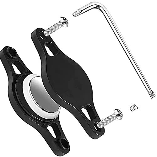KAMEUN Airtag Support vélo Universel, Support de vélo Antivol avec vis de Sécurité, étanche avec Accessoires pour Air Tag Moto Velo Porte Bidon Traceur GPS, Porte-bidon Standard de 65 mm Noir,blanc Cover
