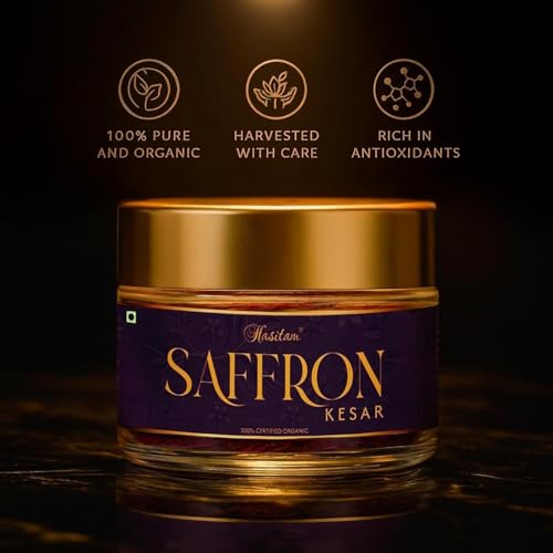 Image of Hasitam (2gm) Pure Original Kashmiri Saffron /Kesar /Kumkuma Puvvu | Certified highest Grade A | Saffron for pregnant women, Pooja rituals & Food aroma