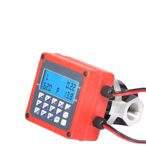 Débitmètre électronique 1 pouce avec écran digital rétroéclairé 12V pour carburant et eau