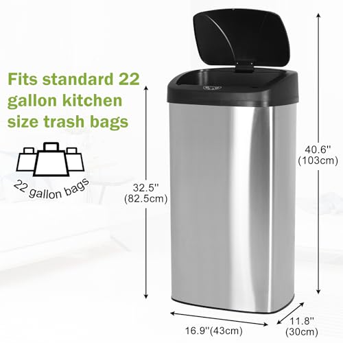Caneca automática ovalada 82L acero inoxidable miniatura 6