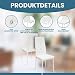Albatros 3095 Diamond Set de 4 sillas de Comedor, Blanco, SGS Tested